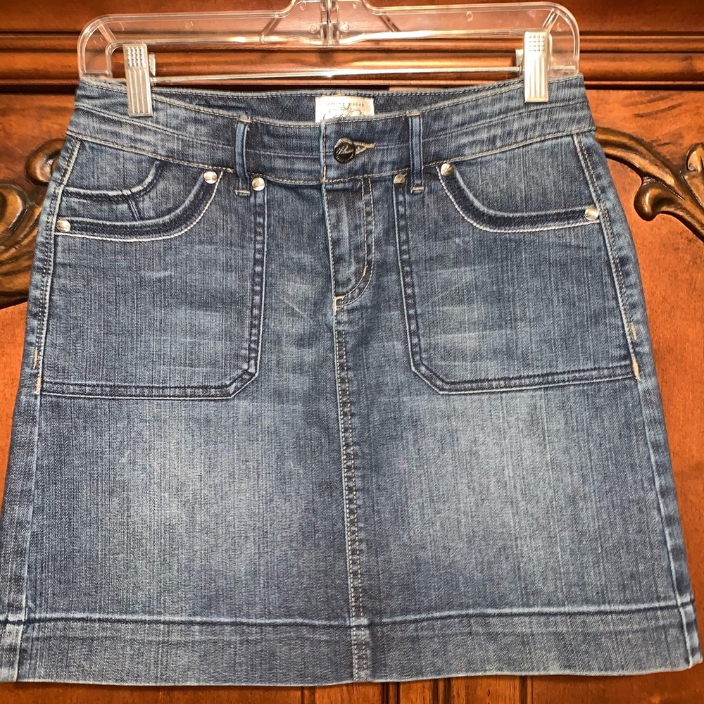 White House Black Market Denim Skirt